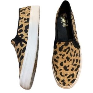 Keds Double Decker Leopard Slip On Sneaker